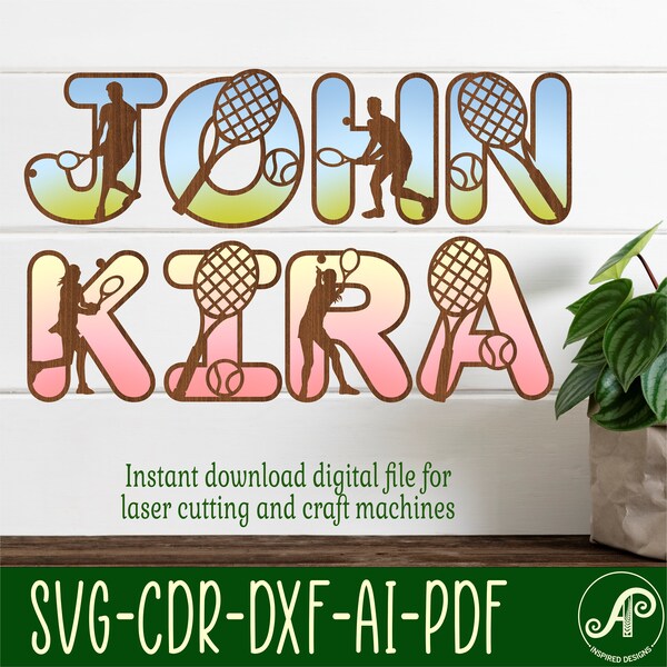 Tennis Alphabet Svg Etsy