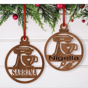 Mélangeur à gâteau boule de Noël SVG découpé au laser, téléchargement immédiat modèle Pdf, Dxf, Ai et Cdr.