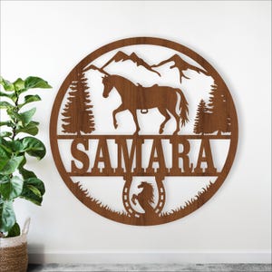 Horse Name Sign SVG: Personalized Laser Cut sign (digital download)