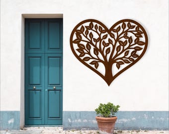 Tree of Life Heart Wall Art SVG: Laser Cut File (Digital Download