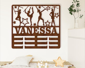 Dancing Medal Holder SVG: Laser Cut Wall Hanger (Digital Download)