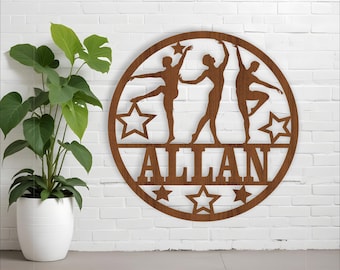 Ballet Dancer Name Sign: Laser Cut Wall Art SVG (Digital Download)