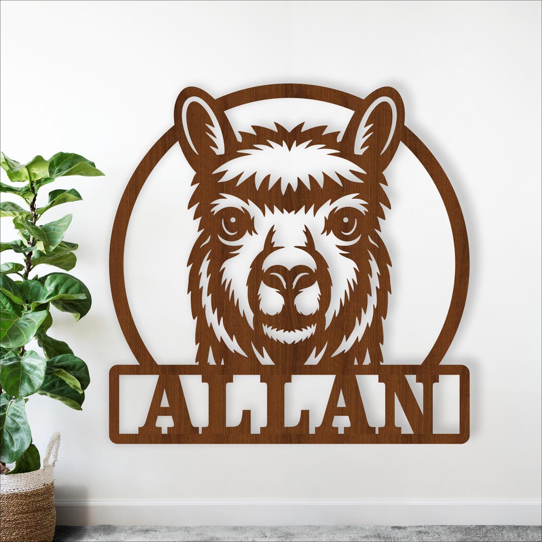 Alpaca Name Sign SVG: Personalized Farm Laser Cut (digital Download) - Etsy