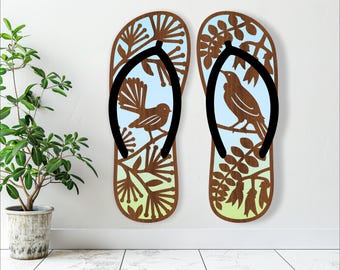 New Zealand Native birds design 2 SVG laser cut file, wall decor. Kiwiana wall art, vector file ai, cdr, dxf, pdf instant download