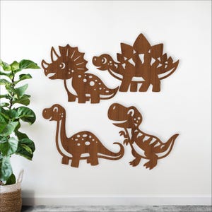 Dinosaur SVG Bundle: Laser Cut Dino Nursery Wall Art (Digital Download)