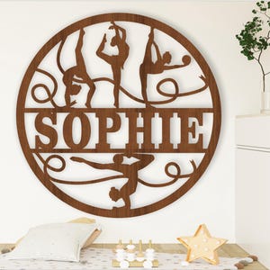 Gymnastics Name Sign SVG: Laser Cut Template (Digital Download)