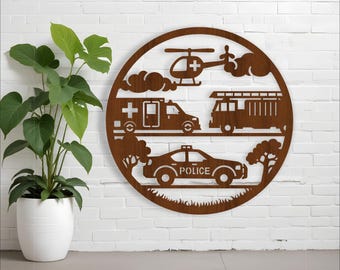 Rescue Vehicle Wall Art: Laser Cut Files (Digital Download)