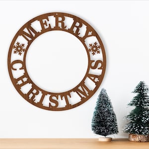 Panneau Joyeux Noël, fichiers SVG. fichier vectoriel ai, cdr, conception numérique de téléchargement immédiat dxf, découpé au laser, thème festif d'art mural