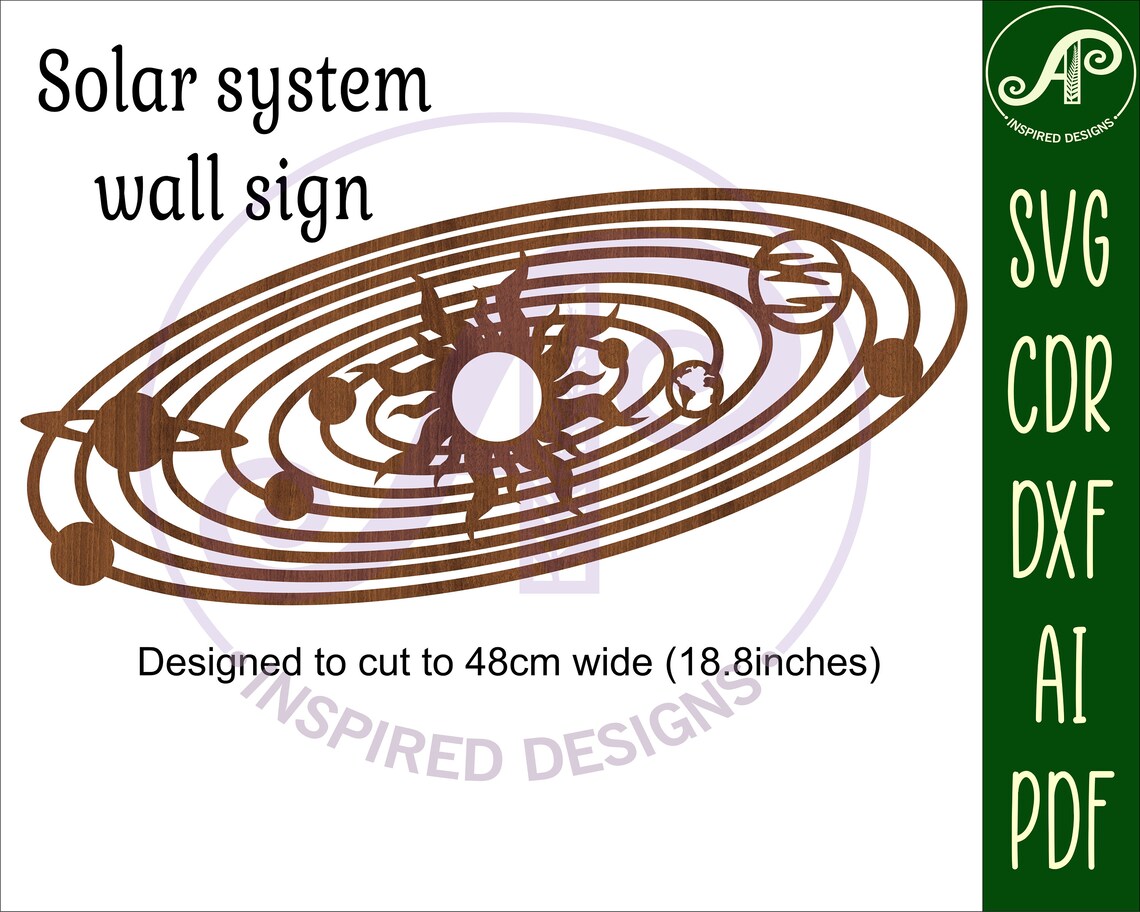 Solar System Wall Sign Laser Cut File (digital Download) - Etsy