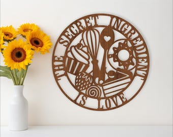 Secret Ingredient Wall Art SVG: Baking Theme Laser Cut File (Digital Download)
