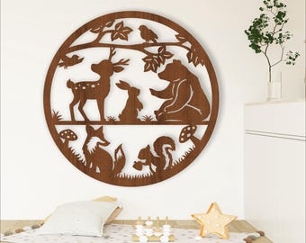 Woodland Animal Wall Art: Laser Cut Files (Digital Download)