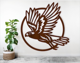 Harris Hawk Wall Art Sign: Laser Cut Vector File (Digital Download)