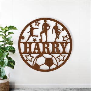 Soccer Name Sign SVG: Sports Laser Cut personalized sign Template (digital download)