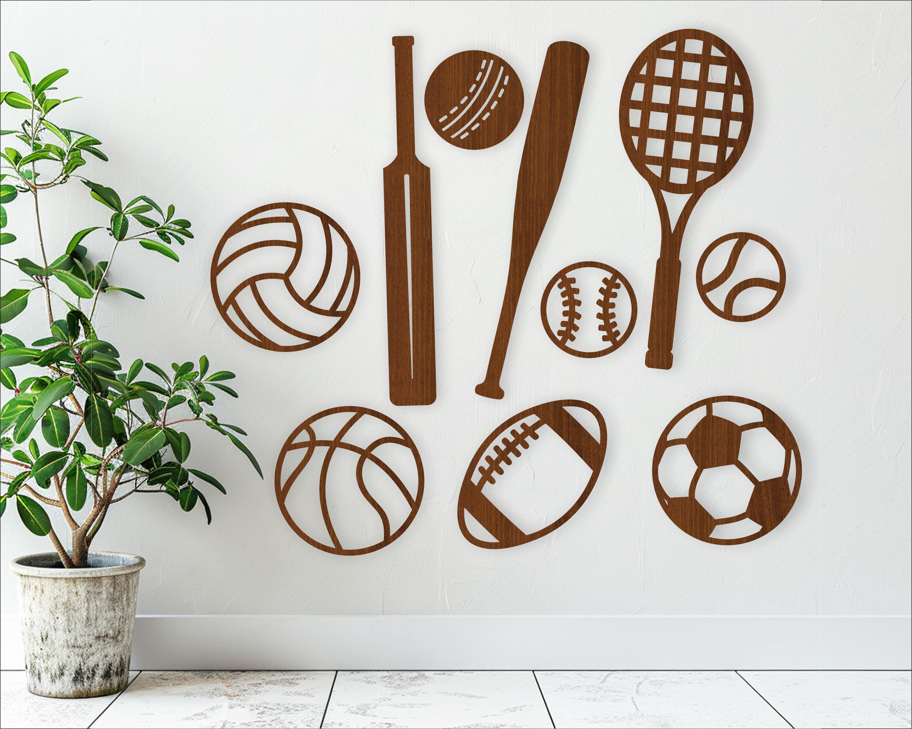 Sport Balls SVG Bundle: Laser Cut Vector Files (Digital Download)