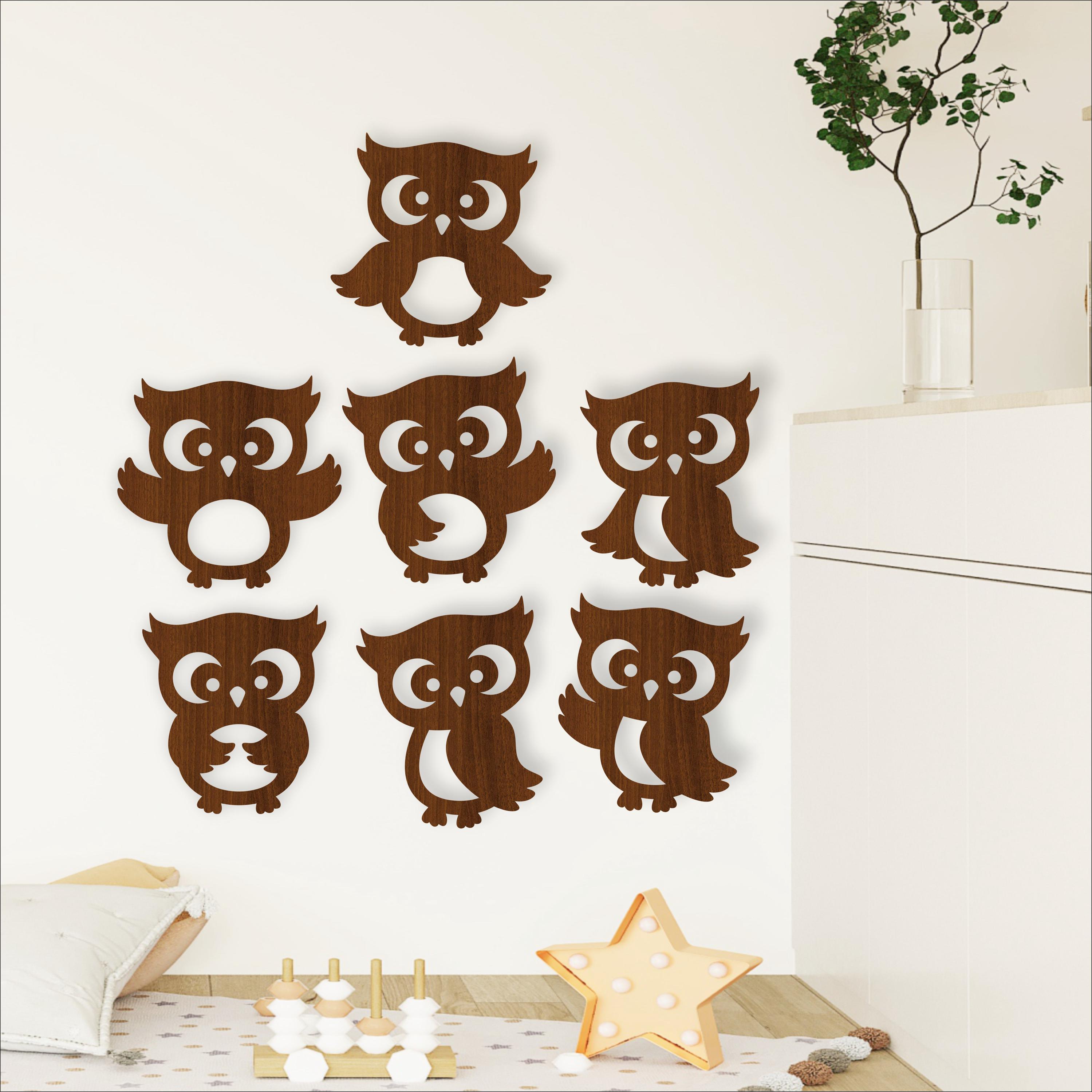 Owl SVG Bundle: Laser Cut Files, Wall Art Vector (Digital Download)