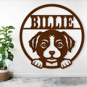 Puppy Name Sign Laser Cut File: Dog Wall Art (Digital Download)