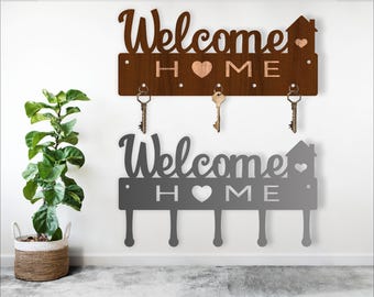 Key holder designs for wood and metal cutting. laser cut file.  instant download digital file