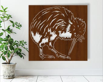 Kiwi Bird Laser Cut wall art, New Zealand Theme  home decor (digital download)