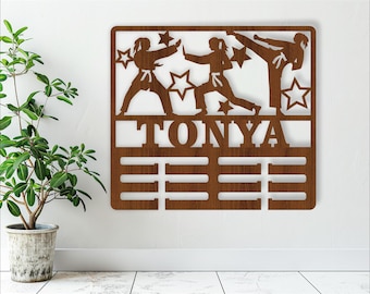 Martial Arts Medal Holder SVG: Laser Cut Wall Hanger (Digital Download)