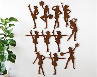 Cheerleader Silhouette Bundle SVG Cheer Dance Team Poses Laser Cut (Digital Download)