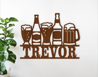 Brewery Name Sign SVG - Beers Personalized Laser Cut Wall Art (Digital Download)