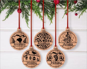 Kiwiana Christmas Ornaments: Laser Cut SVG Template (Digital Download)