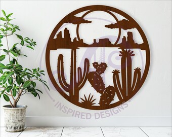 Cactus desert digital download cut file wall art, SVG file. vector file ai, cdr, dxf instant download digital design