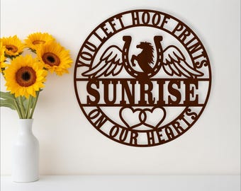 Horse Memorial Name Sign: Laser Cut SVG File (Digital Download)