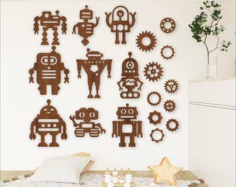 Robot SVG Bundle: 9 Laser Cut Designs (Digital Download)