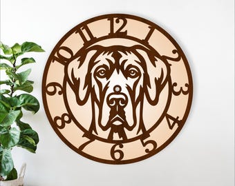 Dog Clock SVG Great Dane Wall Clock Laser Cut  Pet Clocks Design (Digital Download)