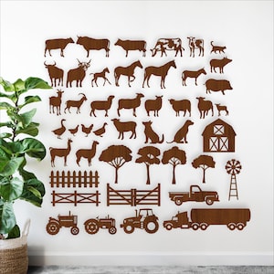 Farm SVG Bundle: 43 Laser Cut Shapes (digital download)