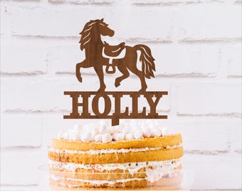 Personalized Horse Cake Topper: Laser Cut SVG Template (Digital Download)