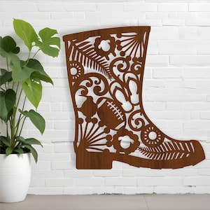 Nieuw-Zeelandse pictogrammen Gumboot-muurbordontwerp lasergesneden SVG-bestand. Kiwiana-kunst aan de muur, vectorbestand ai, cdr, dxf, pdf direct downloaden