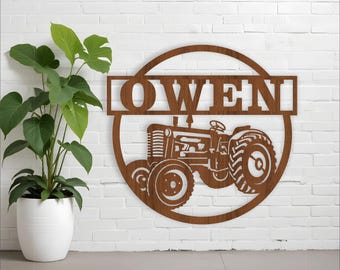 Tractor Name Sign SVG: Farm Theme Cut File (Digital Download)