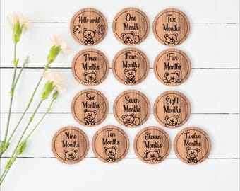 Baby Monthly Milestone Discs SVG: Nursery Theme (Digital Download)