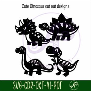 Dinosaur SVG Bundle: Laser Cut Dino Nursery Wall Art (Digital Download) image 6