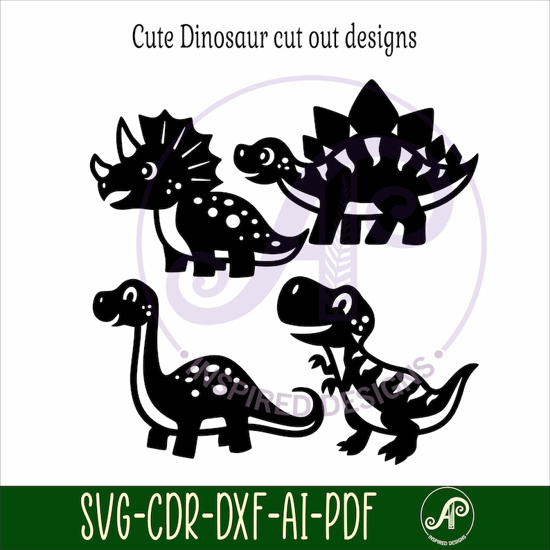 Dinosaur SVG Bundle: Laser Cut Dino Nursery Wall Art (Digital Download) image 6