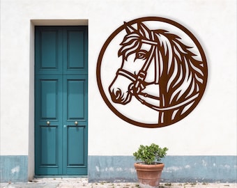 Horse Head laser cut Wall Art SVG: Digital Download