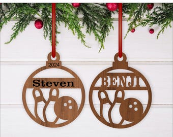 Bowling Christmas Ornaments SVG laser cut, instant download Pdf, Dxf, Ai and Cdr template.
