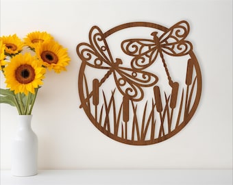 Dragonfly Wall Art: Laser Cut Nature Theme (Digital Download)