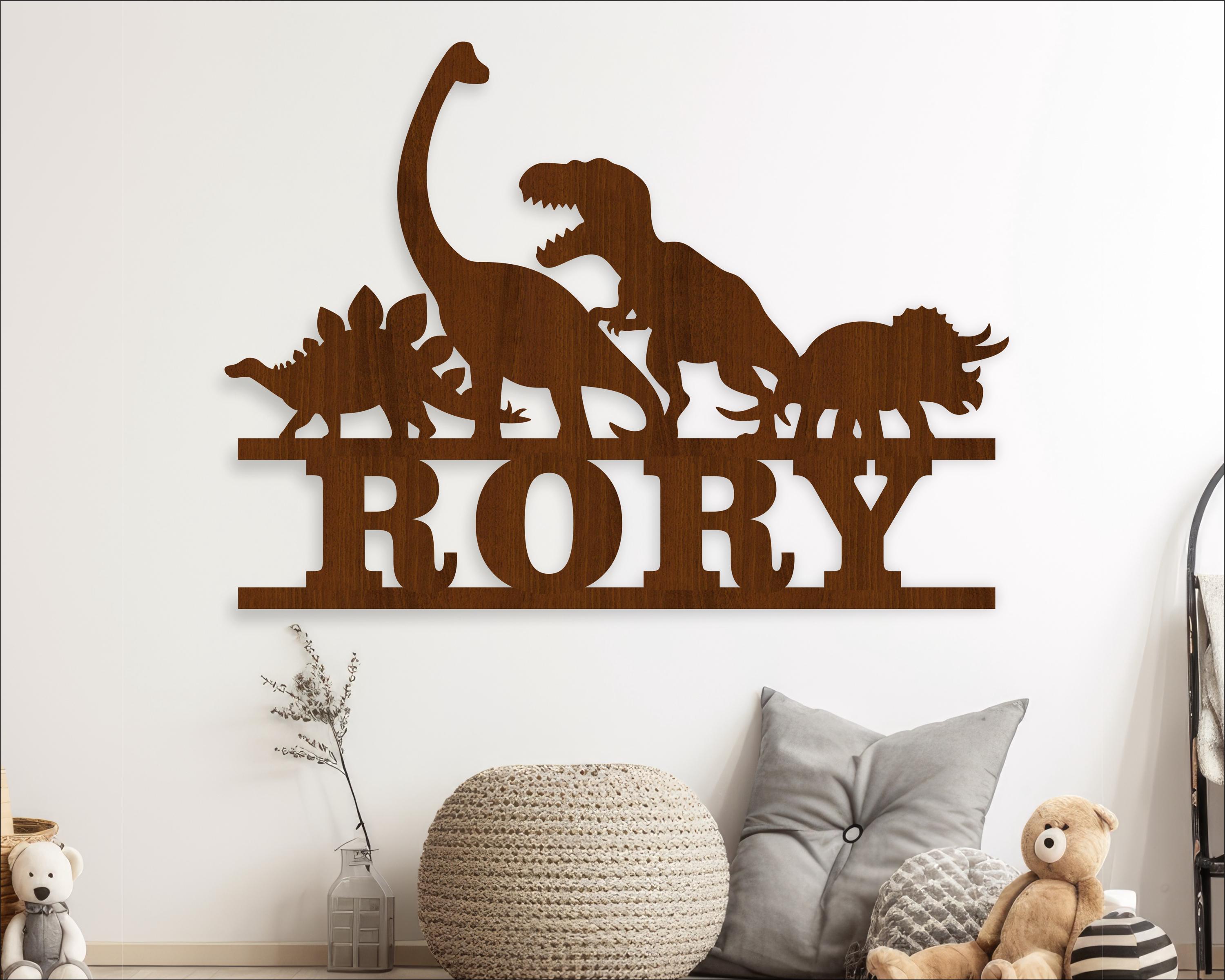 Dino Name Sign: Personalized Dinosaur SVG Laser Cut Template (Digital Download)
