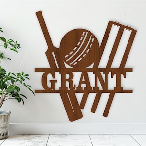 Cricket naambord SVG lasergesneden sjabloon, deur- of muurhanger, vectorbestand ai, cdr, dxf pdf instant download
