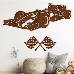 Raceauto's kunst aan de muur, SVG-bestand. vectorbestand ai, cdr, dxf instant download digitaal ontwerp, lasergesneden, kunst aan de muur sport racen thema