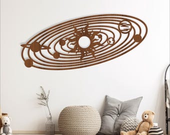 Solar System Wall Sign Laser Cut File (Digital Download)