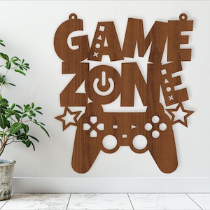 Spelzonebord, SVG-bestand. vectorbestand ai, cdr, dxf instant download digitaal ontwerp, lasergesneden, muurtekenbestand bord gamerkamer