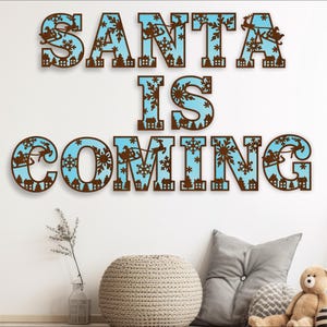Conjunto de letras do alfabeto de Natal. Letras de 2 camadas. 58 opções de letras Arquivo vetorial SVG ai, cdr, dxf e pdf/ download instantâneo digital