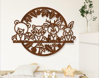 Woodland Animal Wall Art SVG: Laser Cut Files (Digital Download)