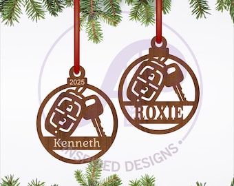 Car keys Christmas Ornament SVG: New driver Laser Cut personalized (digital download)