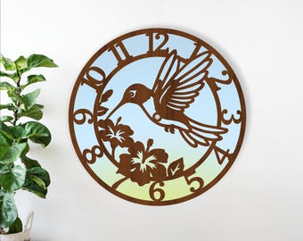 Hummingbird Wall Clock SVG Laser Cut File (Digital Download)