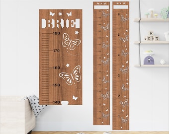 Butterfly Height Chart: Personalized Laser Cut Ruler SVG (Digital Download)